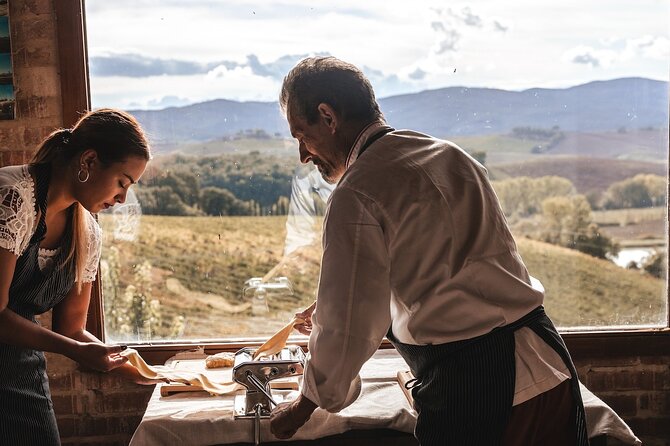 A Brunello Cooking Class with Vineyards View Winery - Your half-day flow in Montalcino, from castle tour to terrace meal