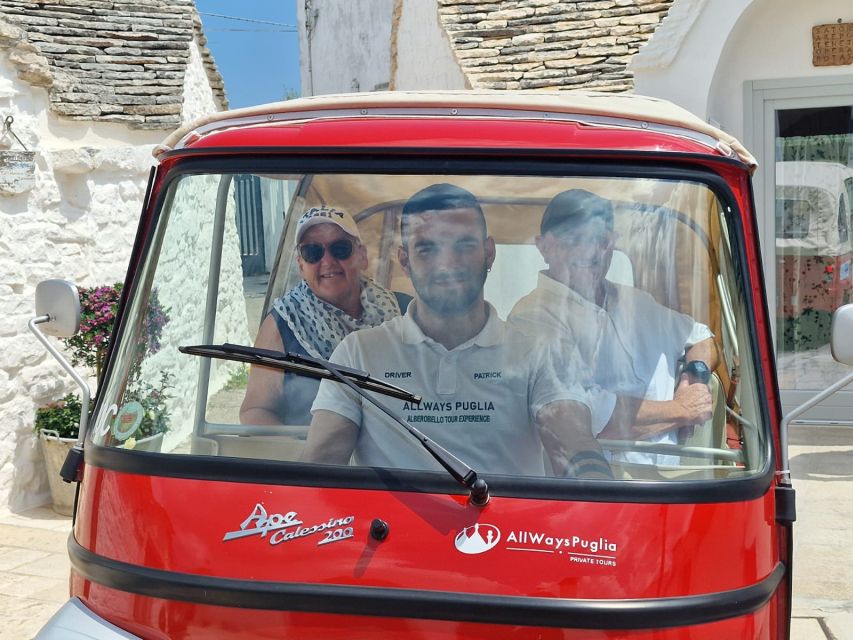 Alberobello: Private Tuk Tuk Tour with Audio Guide - Vehicles for Bigger Groups: Tuk Tuk Capacity and the Follow-Along Setup
