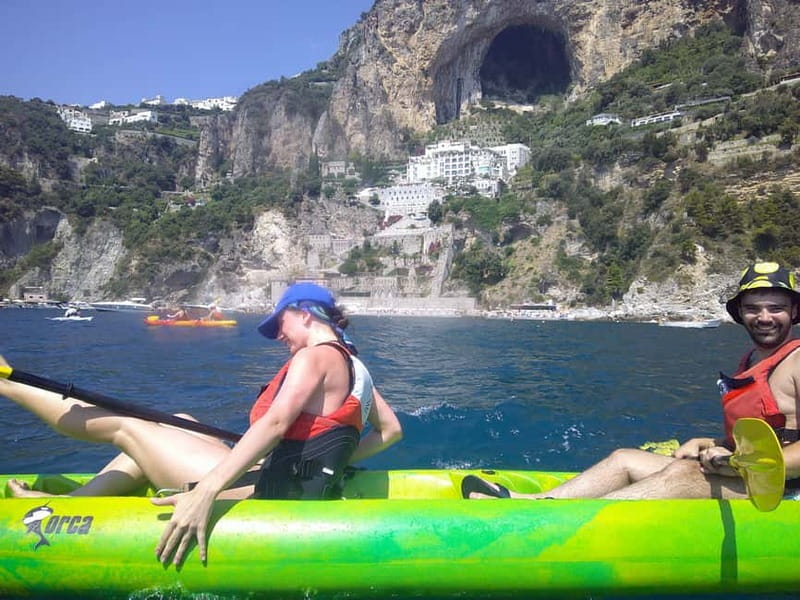 Amalfi Coast: Kayak & Snorkeling tour, sea caves and beach - Amalfi Coast scenery on the ride back to Maiori