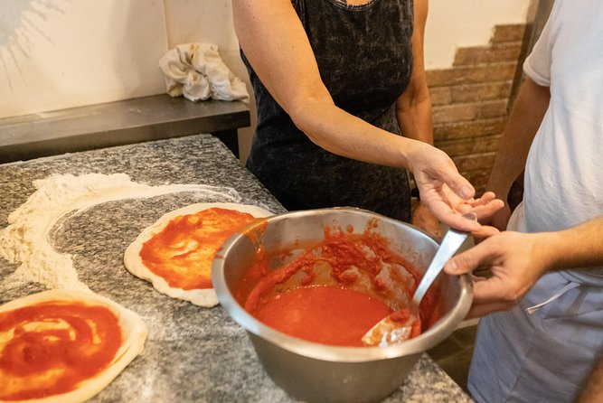 Authentic Pizza Making Class in Naples with Appetizers and Drink - Making the dough from scratch with a chef guiding every step