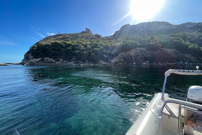 Boat Tour at Devil's Saddle: 4 Swim Stops, Snorkeling & Prosecco - Grotta dei Colombi from the sea: scenery with a story