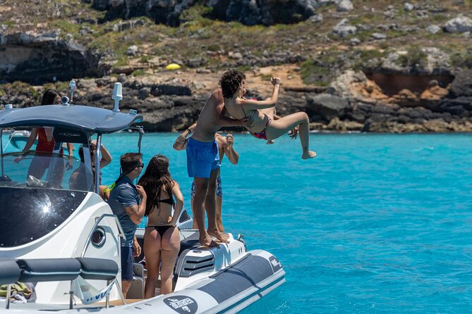 Boat Tour Egadi Day discover Favignana and Levanzo from Trapani - Favignana port time plus the Florio tuna-factory area