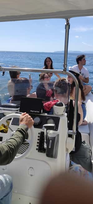 Cagliari:devil's saddle big cruise by boat drink & snack - Aperitivo and Sardinian snacks onboard: included food that keeps the mood high