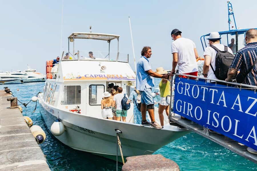 Capri: Island Boat Tour and Optional Blue Grotto Visit - Getting Onboard Without Losing Time at Marina Grande