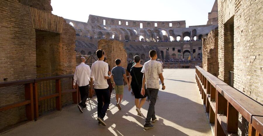 Colosseum: Semi Private Tour with VIP Arena Access - Entering the Colosseum with tickets plus VIP arena time
