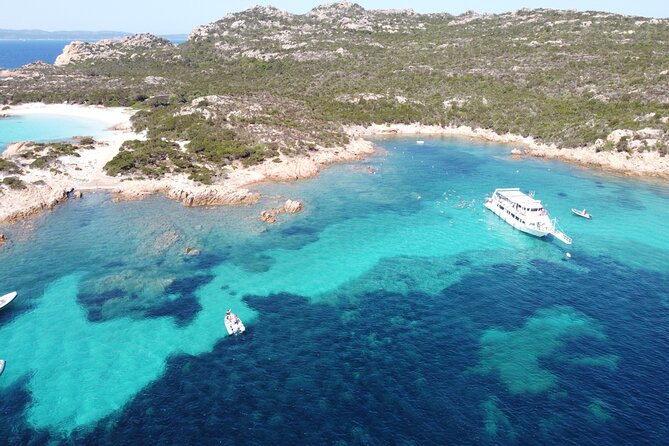Daily 4 stop - boat excursion La Maddalena Archipelago - Santa Maria island stop: swim, monastery remains, and lunch options