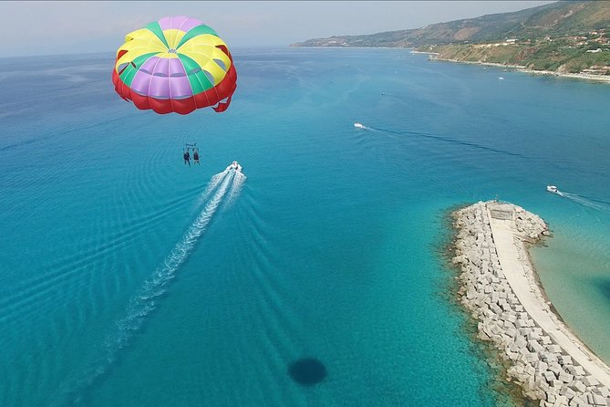 Double Parasailing flight to Tropea in Small Group - From Rear Flight Deck to Sky: How Takeoff and Landing Work