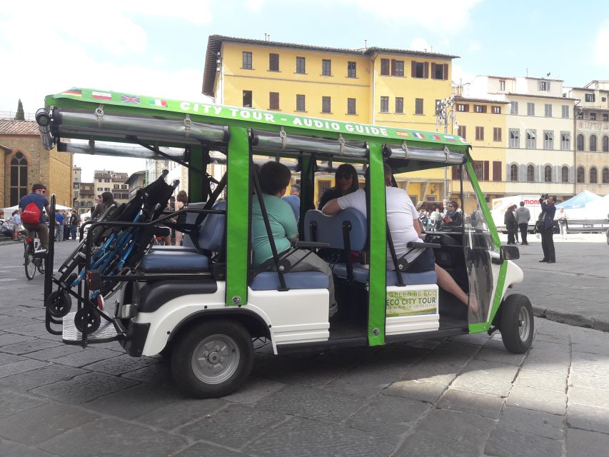 Florence: Eco-Friendly Golf Cart City Tour with Audio Guide - Comfort, seating, and rules that affect your day