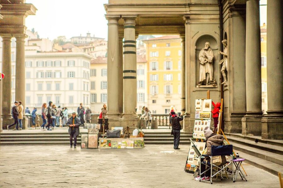 Florence: Eco-Friendly Panoramic Tour in Electric Golf Cart - Along the Arno, up toward the hills, and then Michelangelo Square