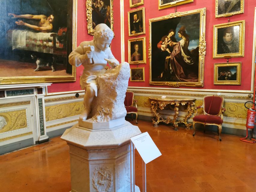 Florence: Pitti Palace, Boboli Garden, Palatine Gallery Tour - Pitti Palace first floor highlights: stucco ceilings, painted drama, and Medici display