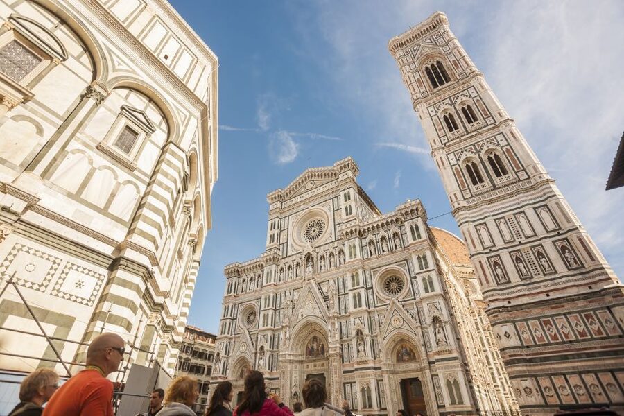 Florence: Private Walking Tour of Florence's Hidden Gems - Santa Croce and the Medici Chapel area, where Florence puts names in stone