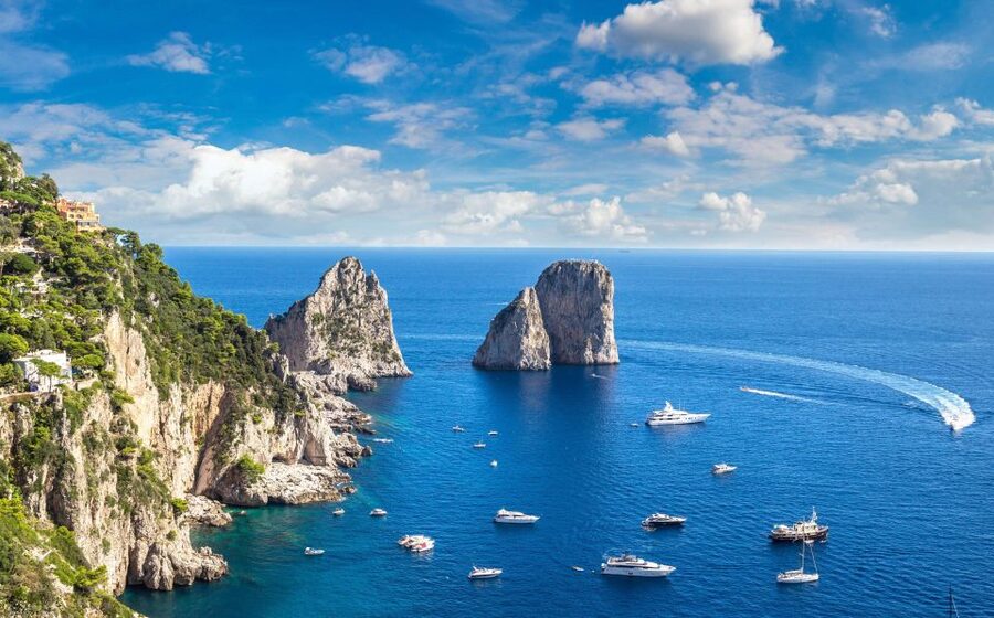 From Amalfi: Capri Island Boat Tour with Snorkeling & Drinks - Furore fjord and Praiano caves: where color and cliffs do the talking