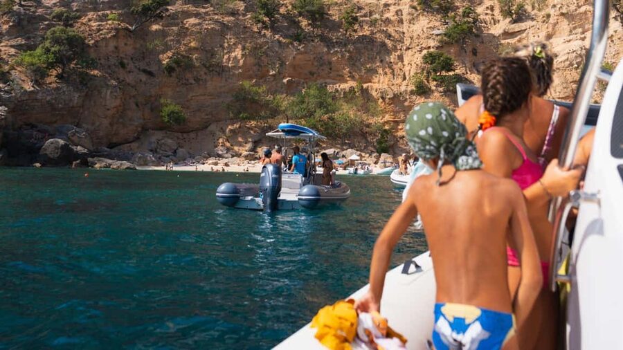 From Arbatax: RIB tour to Cala Mariolu and Cala Goloritzè - Grotta dei Colombi and the cave country feel