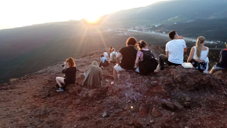 From Catania: Mount Etna Sunset Tour with Tasting and Cave - Craters, Lava Flows, and the Sapienza Refuge Walk