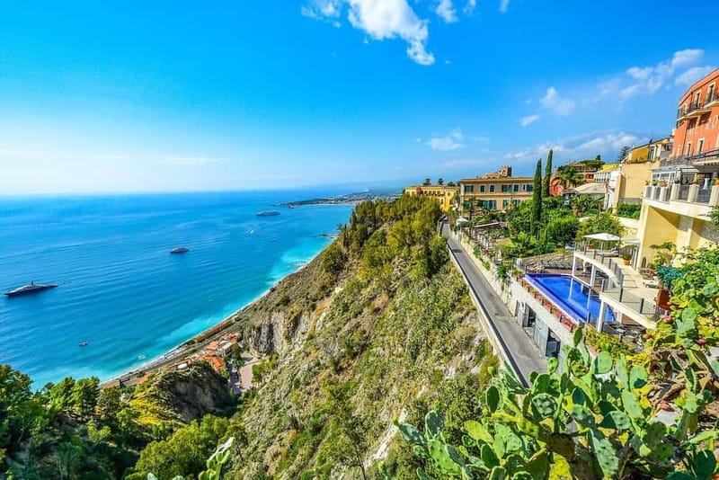 From Catania: Taormina, Savoca, & Castelmola Tour w/ Lunch - Taormina’s Greek Theatre, Corso Umberto, and Bay Views