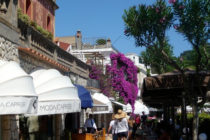 From Naples: Capri and Anacapri Small Group Tour + Ferry - Capri Town in Mini-Snippets: La Piazzetta, Shopping Streets, and Real-World Time