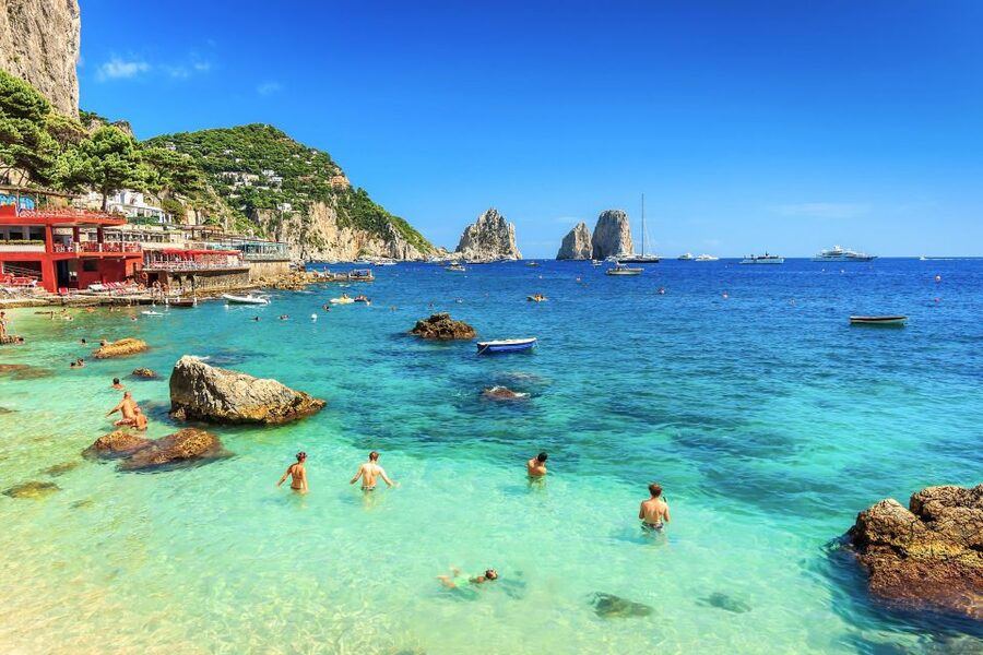 From Naples: Capri Guided Tour with Ferry Tickets & Minibus - Faraglioni Views And The Capri Town Flow