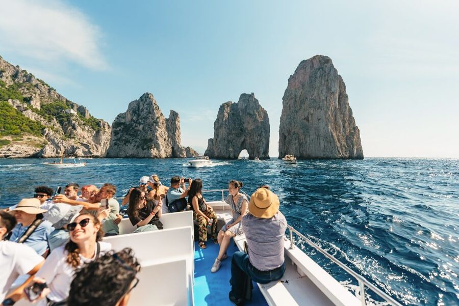 From Naples: Gulf of Naples & Capri Sightseeing Boat Tour - Grotta Bianca and Grotta Verde, plus the Blue Grotto tradeoff