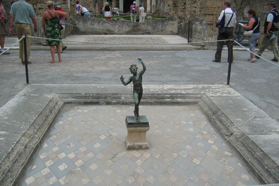 From Naples: Pompeii and Herculaneum Tour with Lunch - From hotel pickup to Pompeii in the morning, with bus commentary
