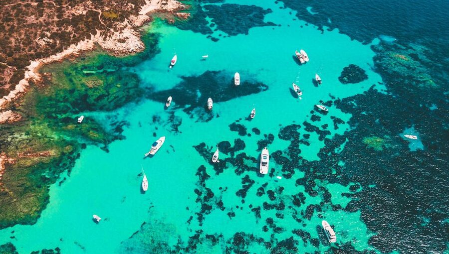 From Palau: La Maddalena Archipelago Boat Tour with Pasta - Cala Corsara on Spargi: 1.5 hours of swimming around rock formations