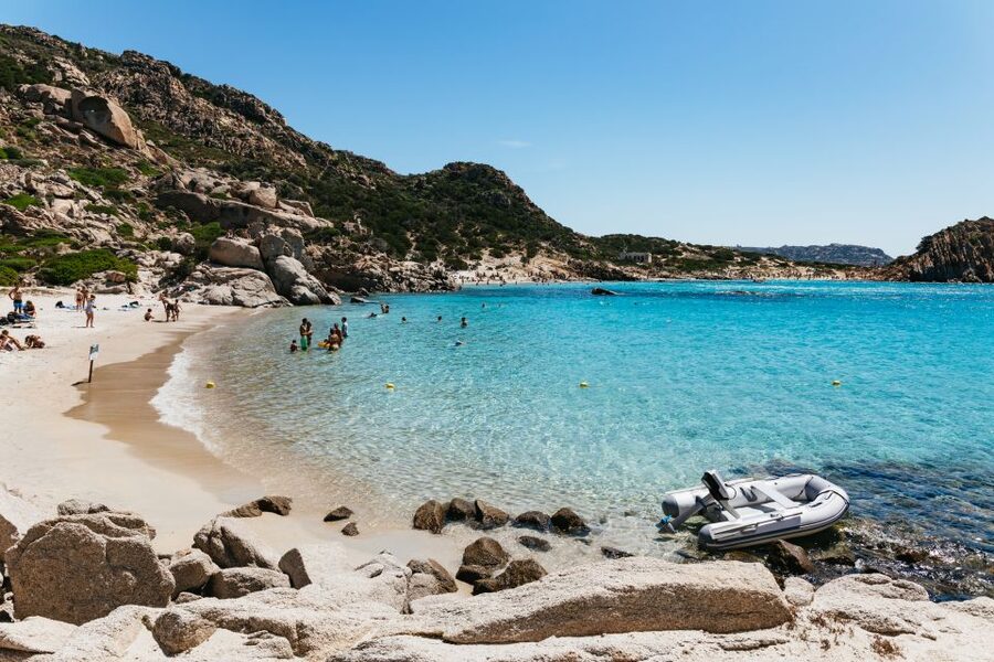 From Palau: La Maddalena Islands Full-Day Trip by Boat - Cala Santa Maria: big beach time, plus a lighthouse walk