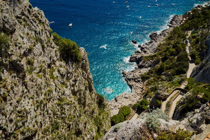 From Pompeii/Castellammare/Vico Equense: Capri Day Cruise - The Gulf of Naples crossing: where Vesuvius sets the mood