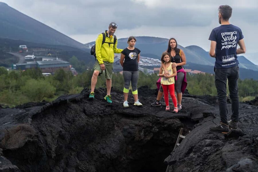 From Syracuse: Mount Etna Guided Morning Hike & Food Tasting - Grotta dei Tre Livelli Lava Cave: Helmet On, Big Atmosphere In