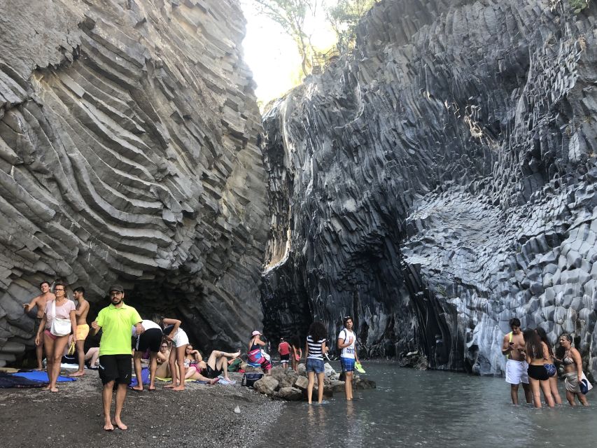 From Taormina: Full-Day Etna, Wine & Alcantara Canyons Tour - Pickup, timing, and group energy from Taormina