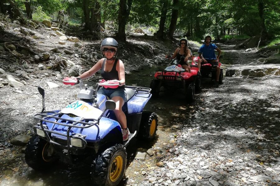 From Taormina: Off-Road ATV Tour Alcantara & Mount Etna - Taormina and Giardini Naxos pickup, then gear up and go