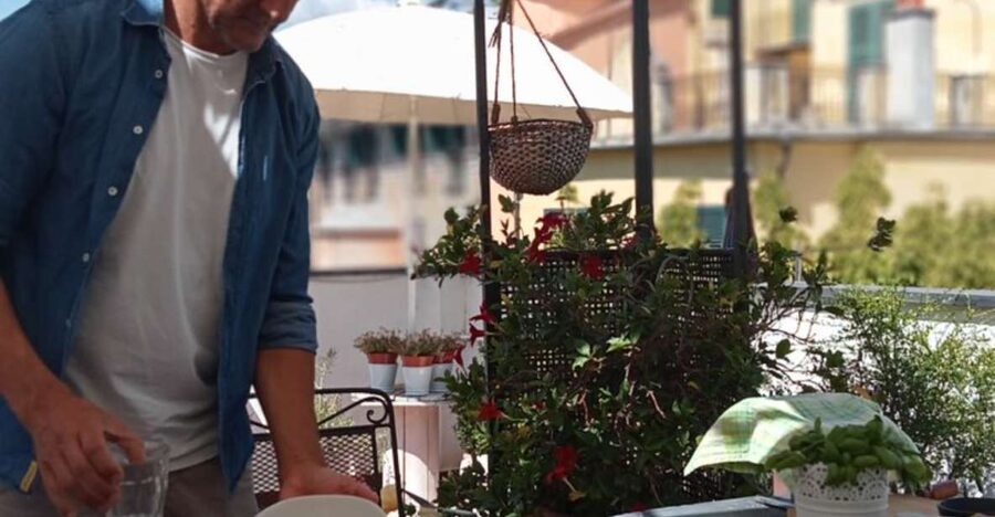 Genova: Homemade Pasta & Pesto Local Chef Class with Wine - Entering the Granara Palazzo: Old Genoa, Real Streets, Real Steps