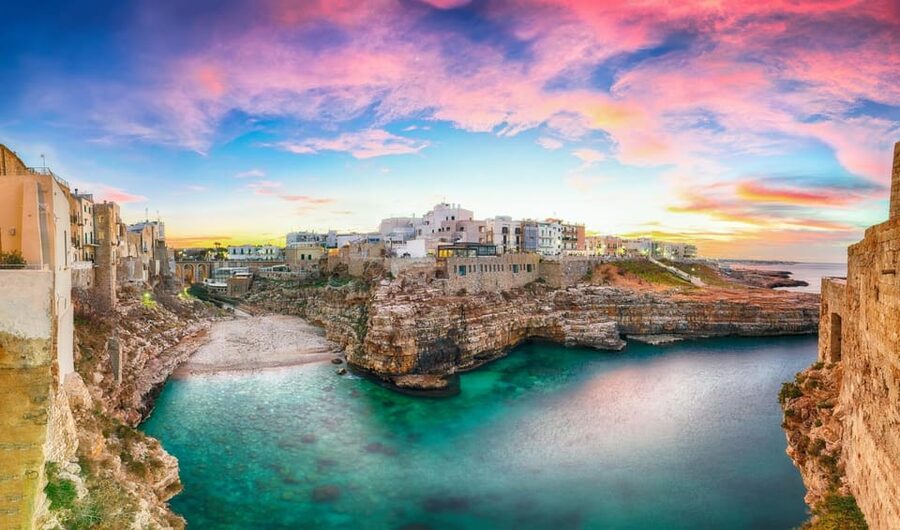 Itria Valley: Polignano, Ostuni, and Locorotondo, from Bari - Polignano a Mare: cliffs, caves, and the fast route to the best viewpoints