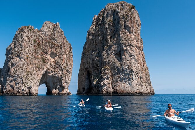 Kayak tour in Capri between caves and beaches. Photos included. - Optional swim stop, plus the real talk on comfort