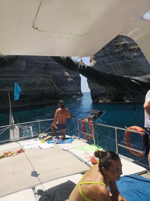 Lampedusa: Yacht excursion, swimming stops and typical lunch - Capo Ponente and the submerged wreck of an old steam ship