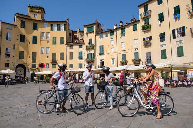 Lucca Bikes and Bites with food tastings for Small Groups or Private - Stop 5, Piazza Napoleone, back to the walls, and the gelato finish