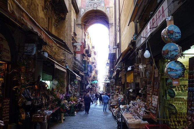 Naples Walking Tour with Underground Roman Ruins Ticket - San Gregorio Armeno and street-level Naples, shopping with purpose