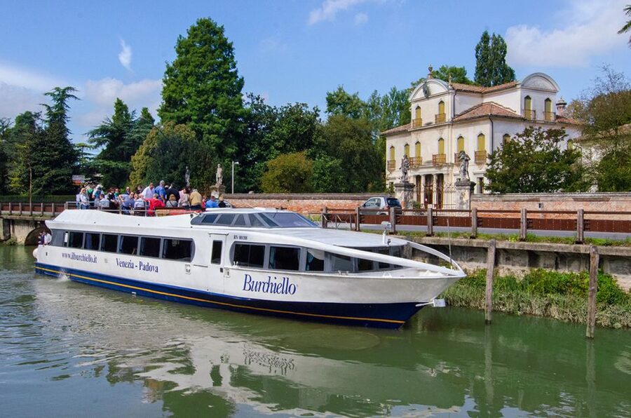 Padua to Venice Boat Cruise of the Brenta Riviera - Locks, swing bridges, and the low-bridge head check