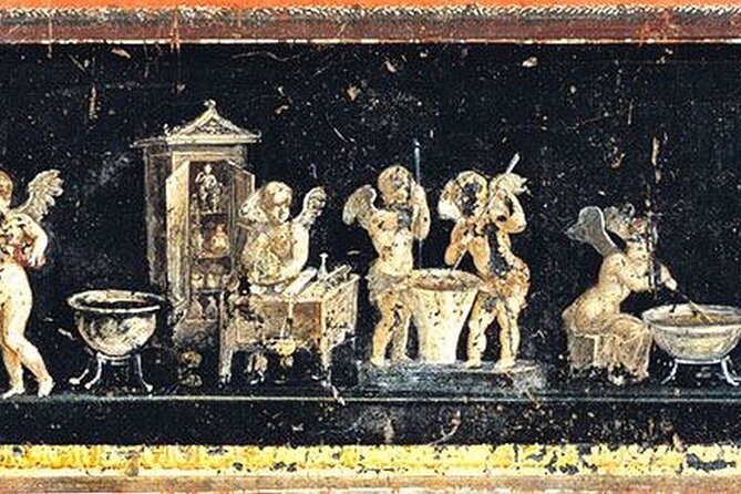PompeiI Exclusive Tour with your Archaeologist in a Small Group - The Forum main square and the Temple of Jupiter, with Vesuvius in the background