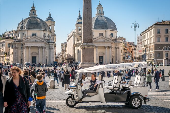 Private: 3 hours ETuk Tour in Rome - Passing the Mouth of Truth and stopping by Piazza Venezia