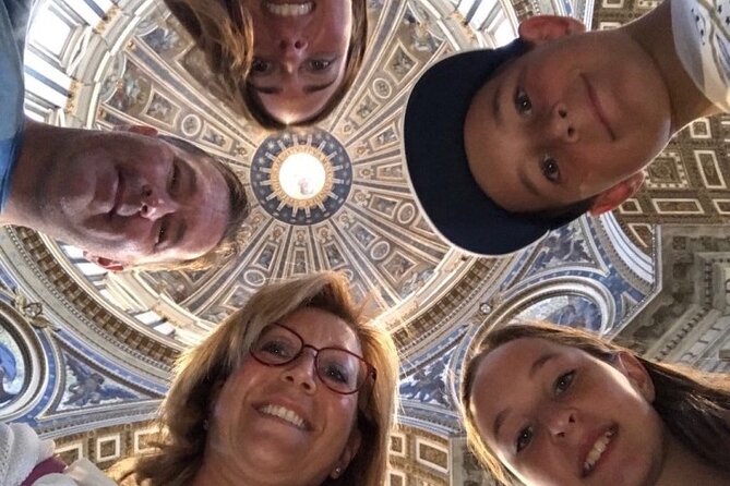 Private Family Tour - Vatican Sistine Chapel St. Peter's for Kids - Sistine Chapel with a booklet game and the Last Judgment restoration window