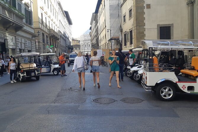 Private Florence Tour by Golf Cart ETukTuk with Audio Guide - The Michelangelo and San Miniato Upgrade for Serious Views
