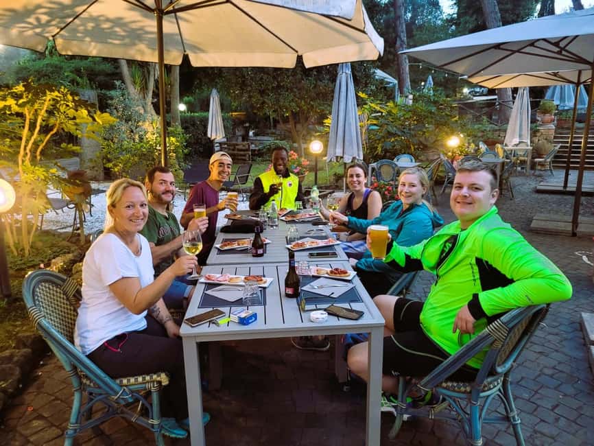 Rome: Appian Way & Catacomb Sunset E-bike Tour with Aperitif - Caffarella Park break: a breather before the aperitif