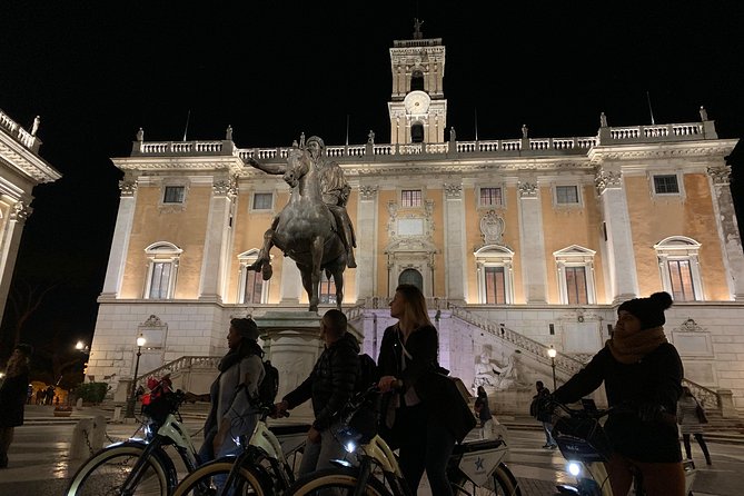 Rome by Night E-Bike Tour with Pizza Option - Trevi Fountain and Piazza di Spagna after dark