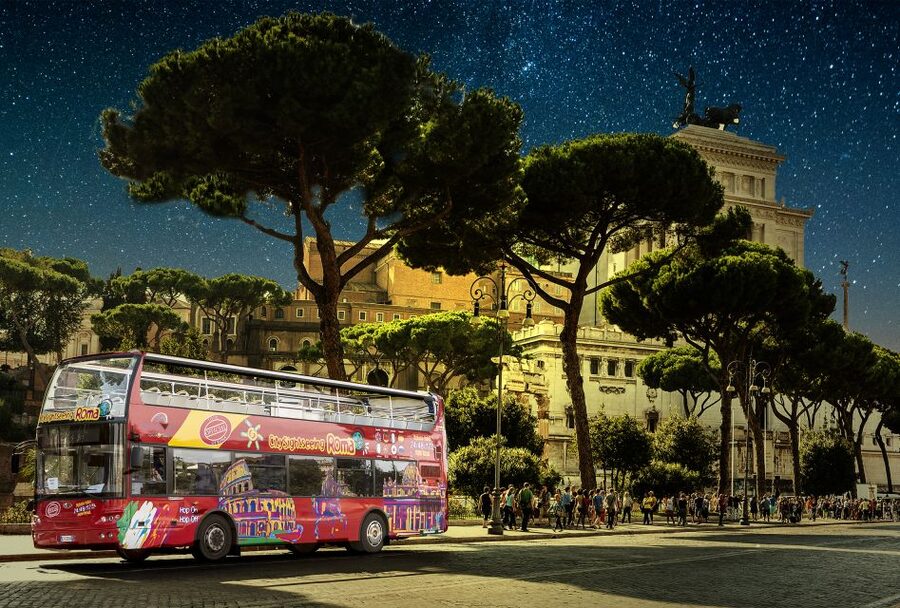 Rome: City Highlights Open-Top Bus Night Tour - From Santa Maria Maggiore to the Colosseum: What You See on One Loop