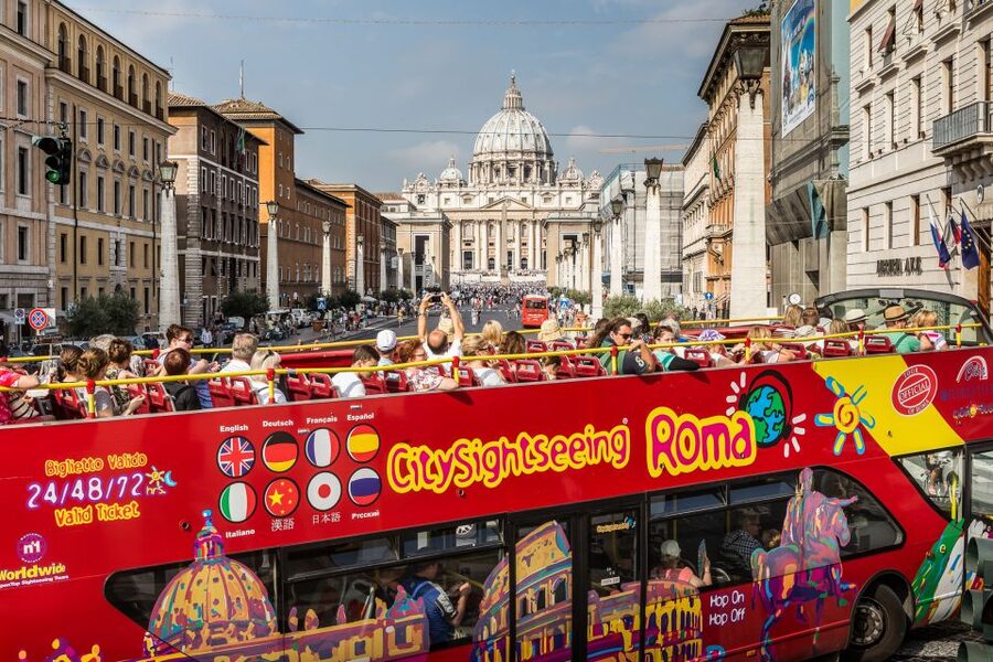 Rome: City Sightseeing Hop-on Hop-off Bus with Audioguide - Vatican to Piazza di Spagna: Castel Sant’Angelo, Villa Borghese, and Trevi Area