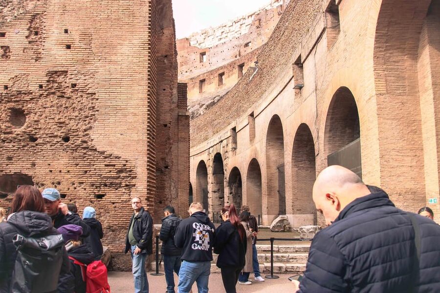 Rome: Colosseum & Forum with Audio Guide App -Optional Arena - Entering the Colosseum with skip-the-line access, and what security can still do