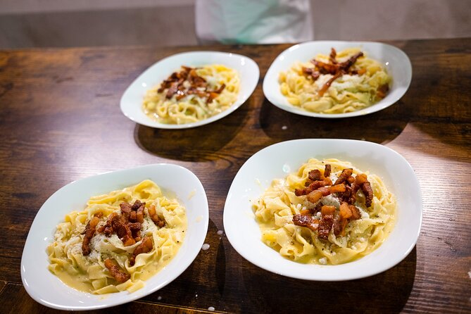 Rome Cooking Class 2-in-1: Make Fresh Pasta and Tiramisu Together - What You Actually Cook: Fettuccine, Carbonara or Cacio e Pepe, and Tiramisu