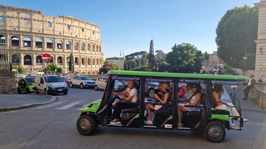 Rome: Golf Cart Tour with Artisanal Gelato Tasting - Theatre of Marcellus pass-by and the ride through central Rome