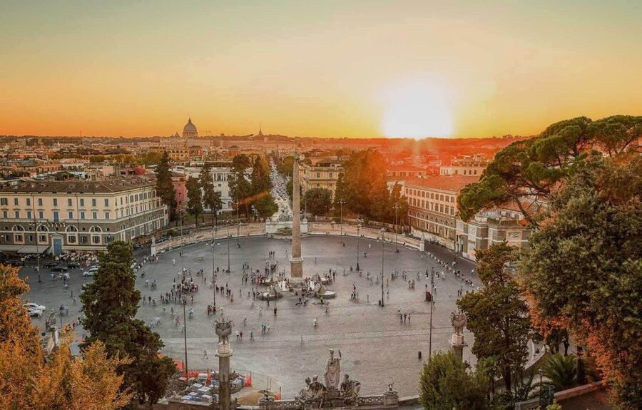 Rome: Guided City Center Evening Sightseeing Walking Tour - Meeting at Piazza del Popolo, Santa Maria del Popolo, and finding your guide