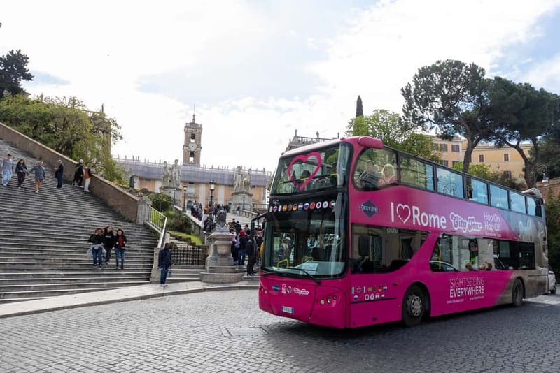 Rome: Hop-on Hop-off Sightseeing Bus Tour with Audioguide - Stop 3 and Stop 4: Colosseum area, then Circus Maximus and Mouth of Truth
