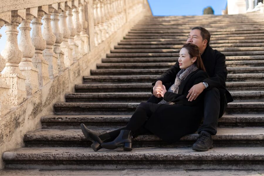 Rome: Personalized Photoshoot outside the Colosseum - Via dei Fori Imperiali: big lines, dramatic framing